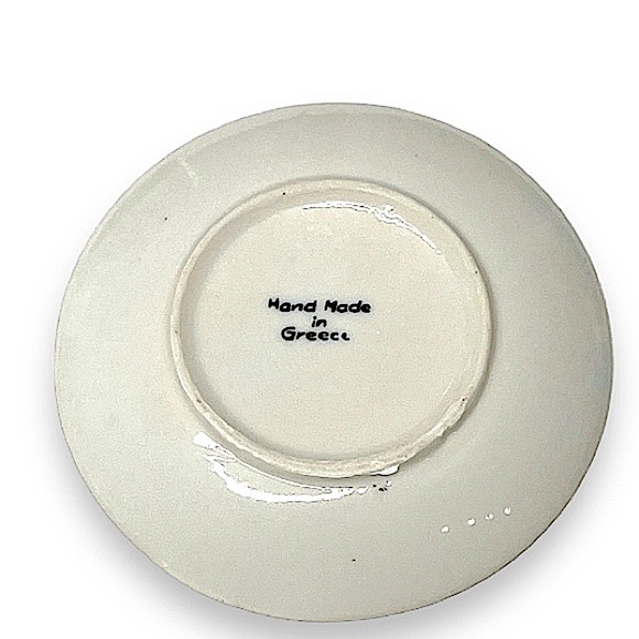 Vintage Panellinios Agora Handmade Greek Demitasse Tea Cup and Saucer EUC - Picture 8 of 13